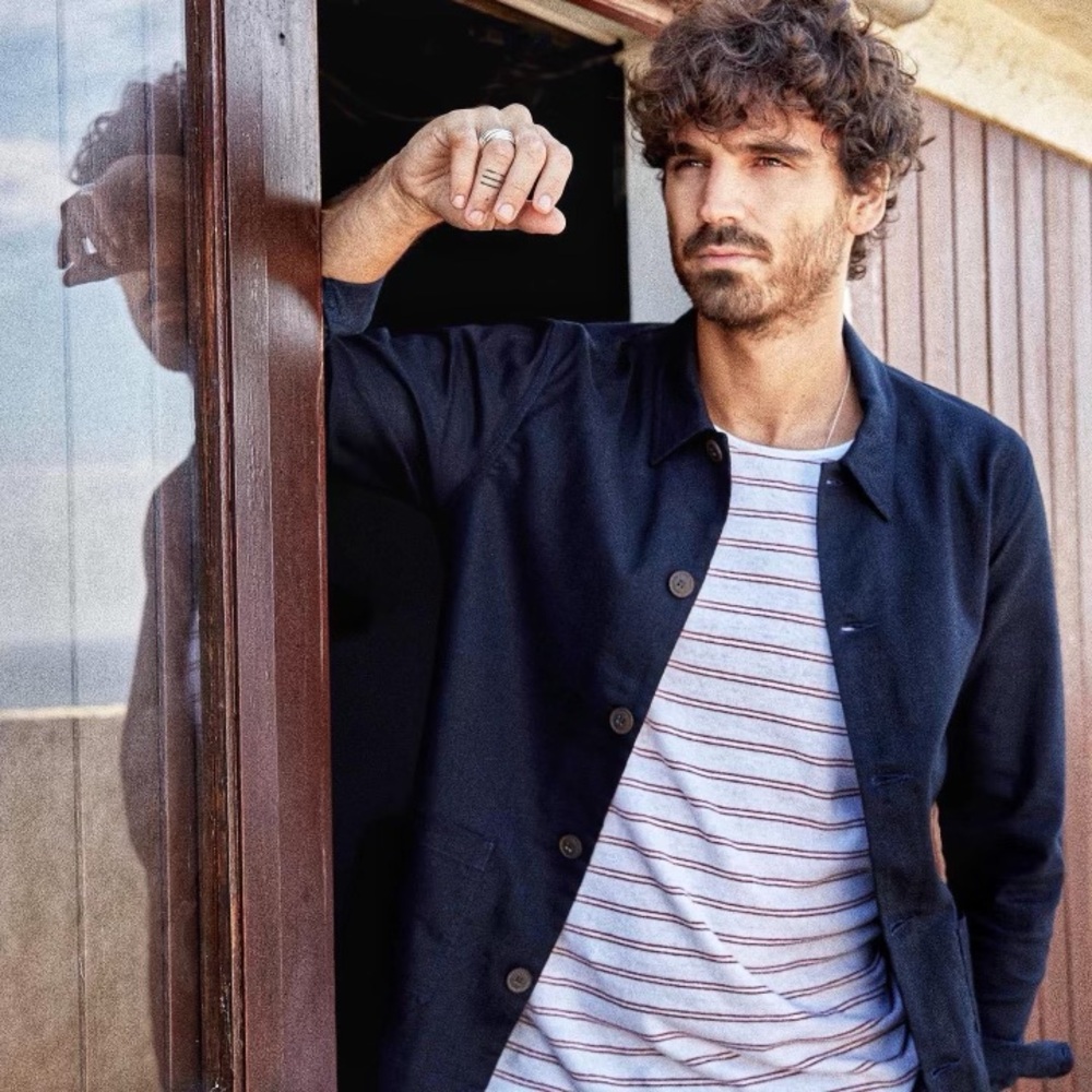 Octobre Veste Brooks shirt jacket, color: marine, size:medium
